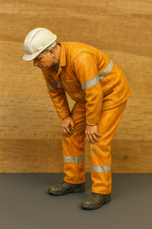 Tug ship boat deckhand crew hard hat scale figure TG3F 