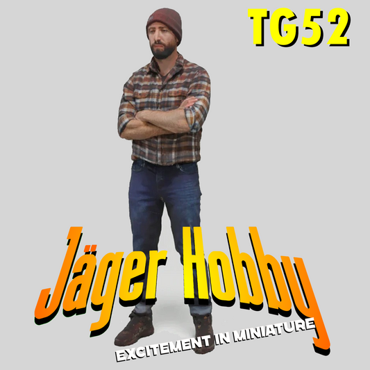 TG52 – Arms-Crossed 1/30 Crewman | Scale Model Figure in Check Shirt, Beanie, Jeans & Work Boots