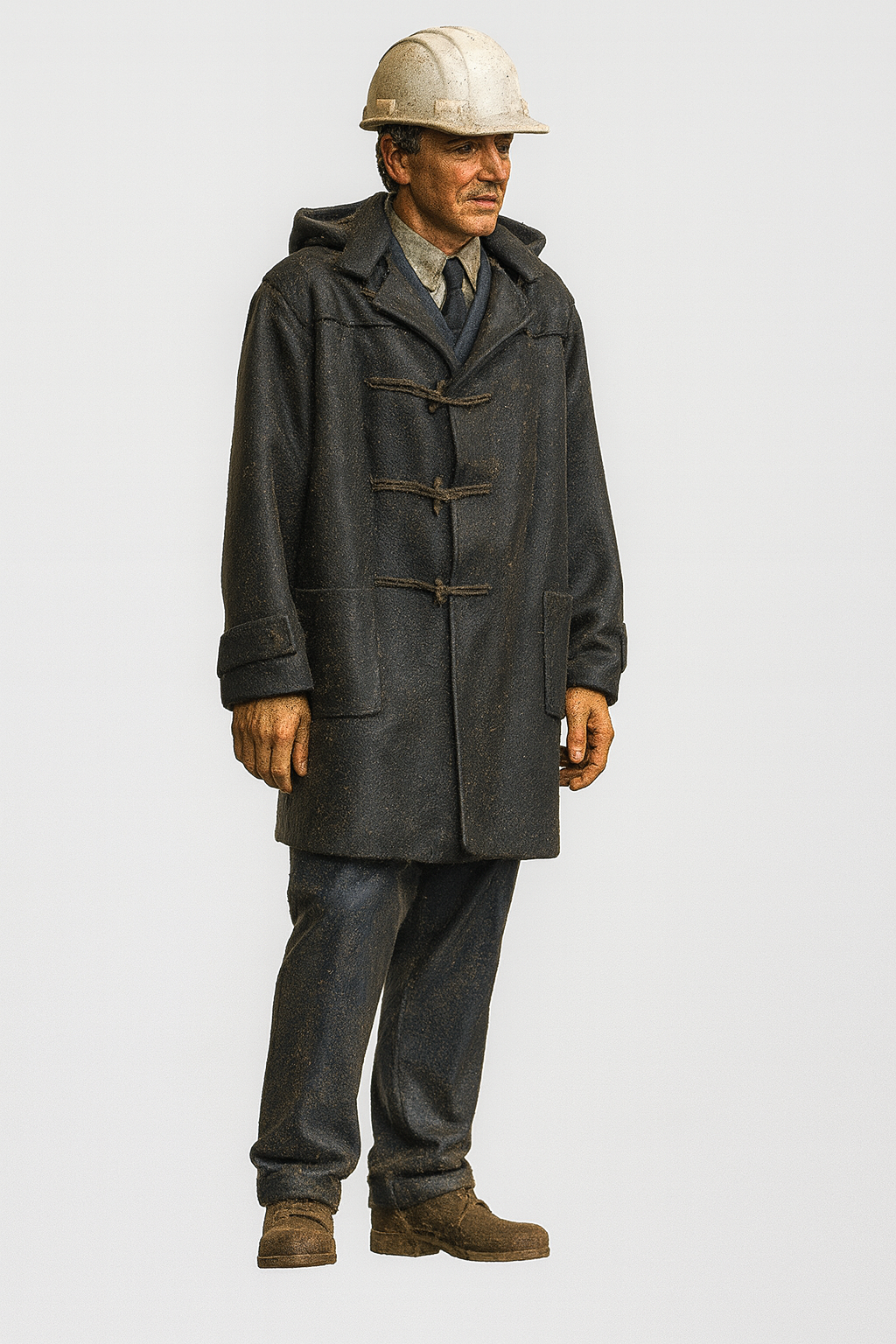 TG53C – Modern Crewman in Hard Hat & Duffle Coat unpainted Scale Figur ...
