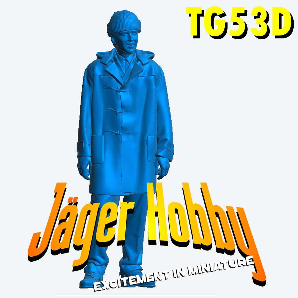 TG53D – Coastal Forces MTB Crew Figure | Knitted Watch Cap & Naval Duffle Coat | Scale Model Boat Figure