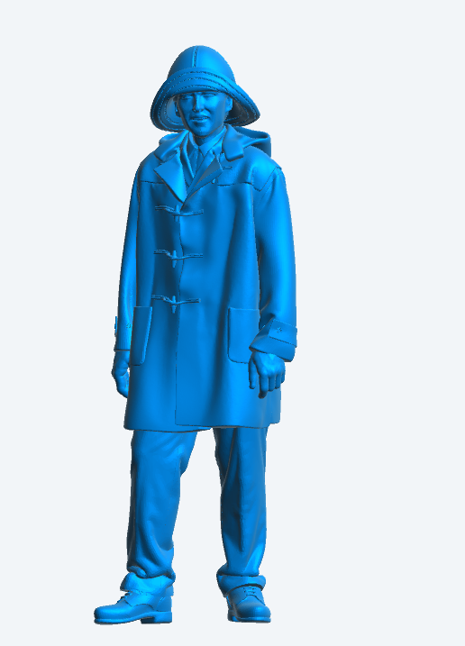 TG53E – Royal Navy Crew Figure in Sou’wester & Duffle Coat | 1:48 Scale for Armed Trawlers, MTBs & Coastal Ships