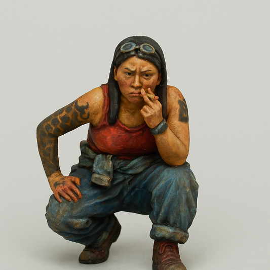 TG55 Female Deckhand & Mechanic Crew Figure Model Modern Commercial Ship Crew