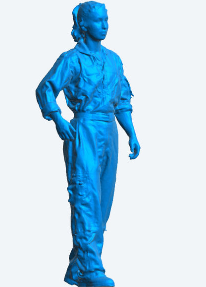TG57 Modern Female Deck Crew Scale Model Figure – Walking with Item Under Arm
