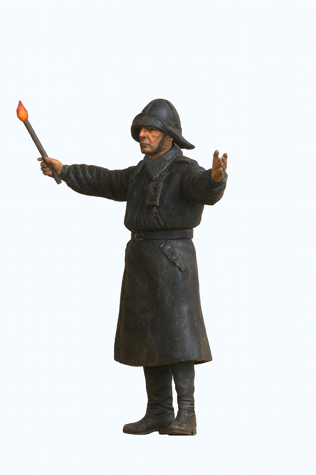 TG59 — Early 20th Century Lifeboat Crewman with Signal Flare