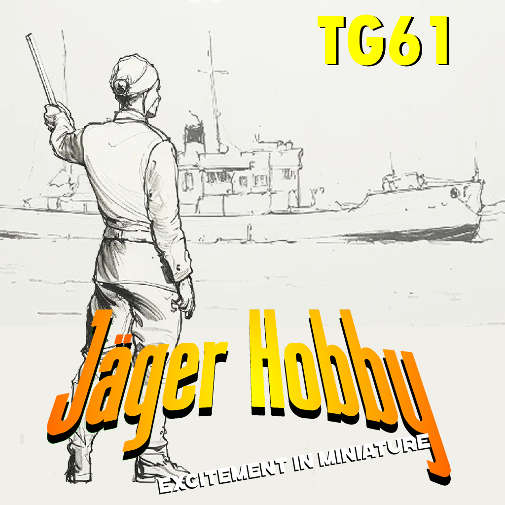 TG61 Vosper MTB Coastal Forces Crew Figure – 1/24 Scale, Holding Flare or Flag, in Work Uniform with Wool Cap and Seaboots