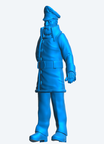 TG63 1/24 Naval Officer – Coastal Forces / Dog Boat Crew Figure, Standing with Arm Behind Back