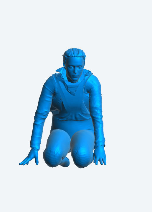 TG75 1/72 Scale Deck Crew Figure – Kneeling, Hands on Deck