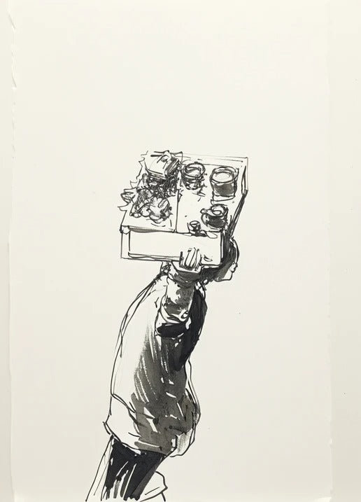 Fishing Boat Crew Figure  Holding Box of Fish Above Head TG78