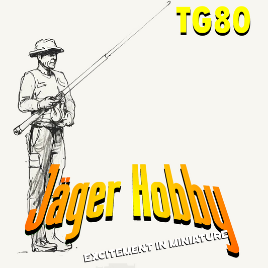 TG80 Fisherman with Rod, Safari Hat & Waders – Jäger Hobby Scale Model Figure