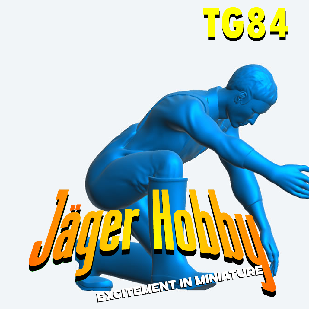 TG84 1/30 1/48 Kneeling Deck Crew in Waterproofs & Sea Boots – Jäger Hobby Scale Model Figure