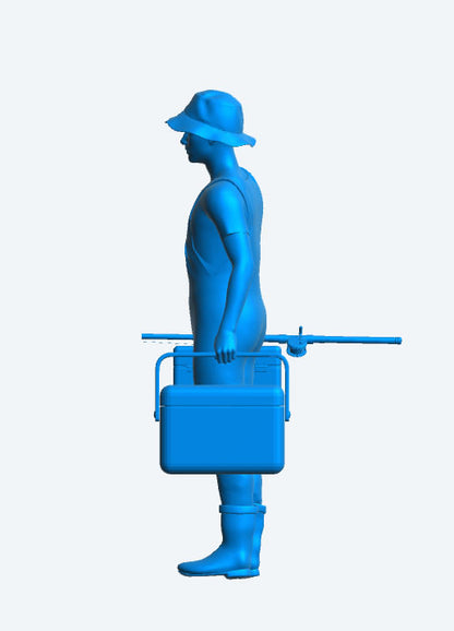 TG86 Walking Fisherman Carrying Rod & Tackle Box