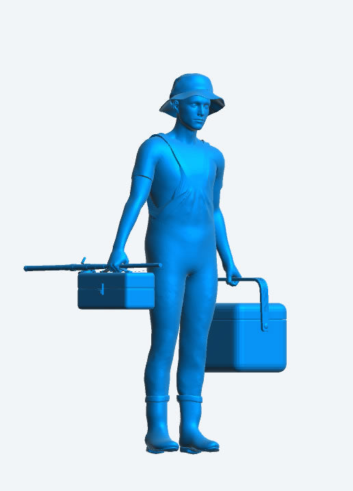 TG86 Walking Fisherman Carrying Rod & Tackle Box