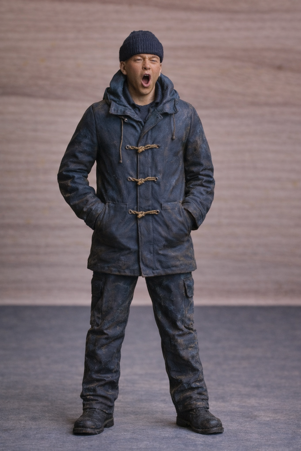 TG92B Model Deck Crewman in Duffle Coat & Wool Cap – Hands in Pockets Unpainted