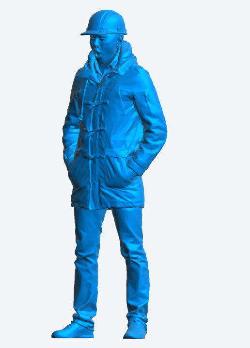 TG92C Deck Crewman in Duffle Coat & Hard Hat – Hands in Pockets