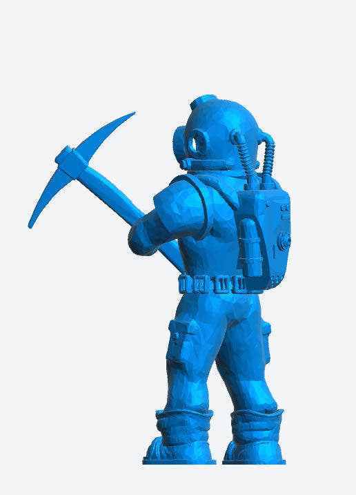 TG97 20th Century Deep Sea Diver – Brass Helmet, Lead Boots & Pickaxe