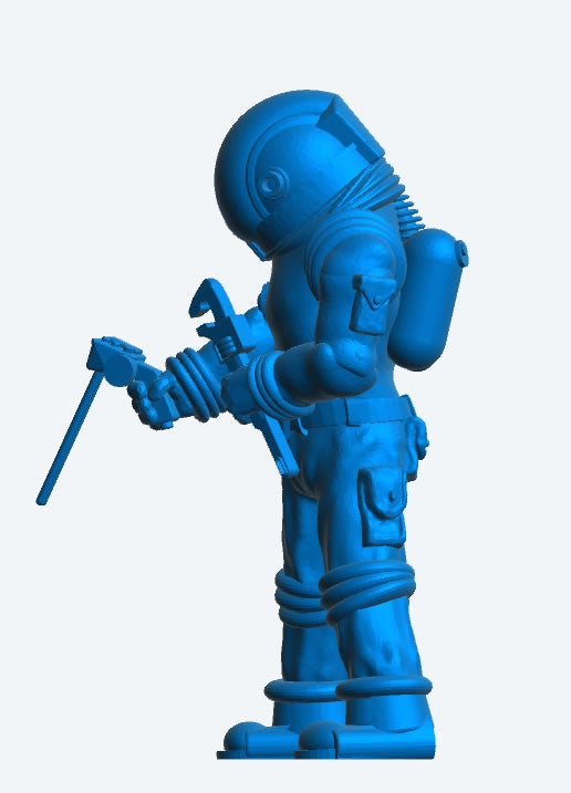TG99 Scale Model Modern Exosuit Deep Sea Diver – Holding Electronic Welding Head & Pipe Wrench