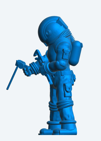 TG99 Scale Model Modern Exosuit Deep Sea Diver – Holding Electronic Welding Head & Pipe Wrench