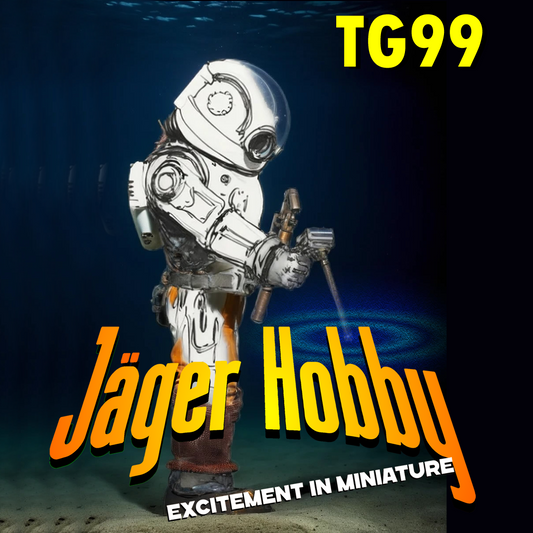 TG99 Scale Model Modern Exosuit Deep Sea Diver – Holding Electronic Welding Head & Pipe Wrench