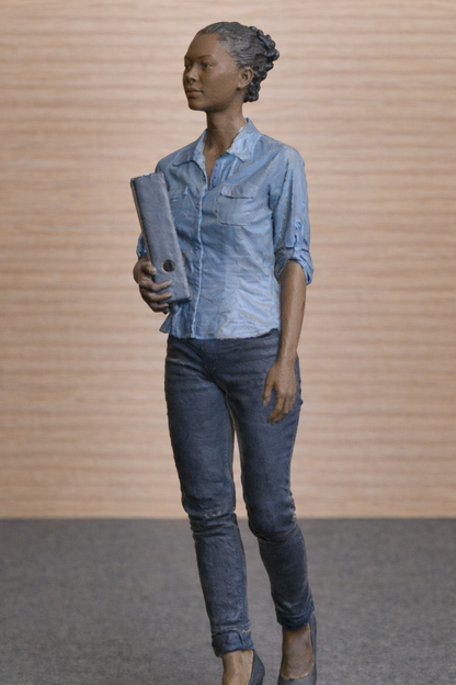 W13 – Scale Model Modern Office Woman Unpainted model Figure