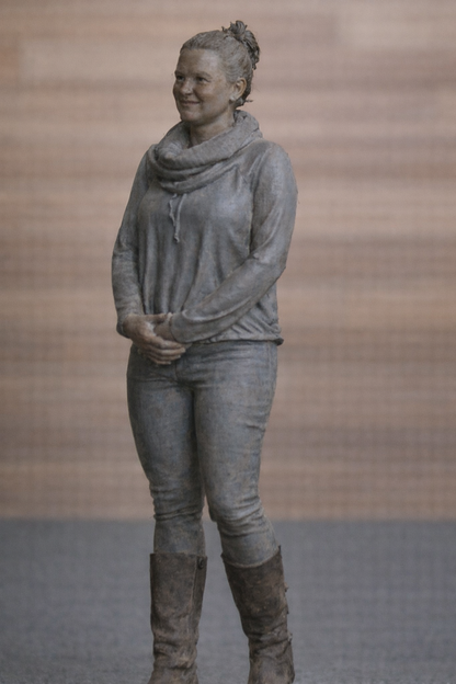 Jager Hobby W18 – 1/18 Diecast Diorama Figure Woman in Sweater and Scarf