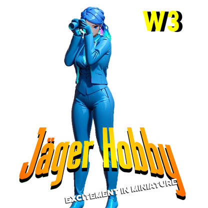 Jager Hobby W3 Woman Figure – Fashionable Photographer in Jumpsuit and High Heels