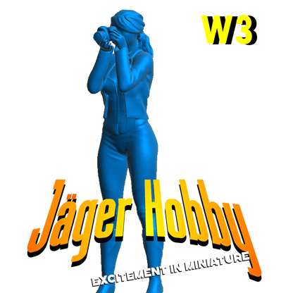 Jager Hobby W3 Woman Figure – Fashionable Photographer in Jumpsuit and High Heels