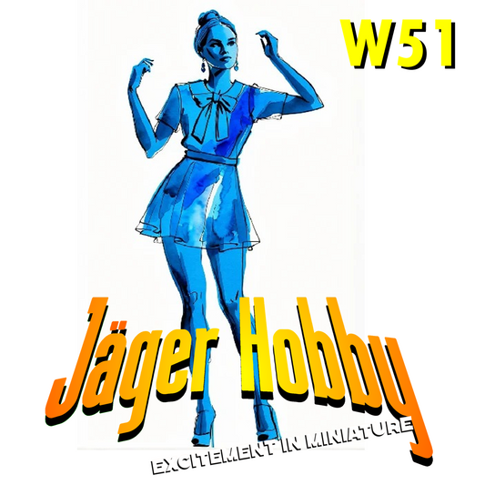 W51 – Woman Dancing at a Party | Scale Model Female Figure