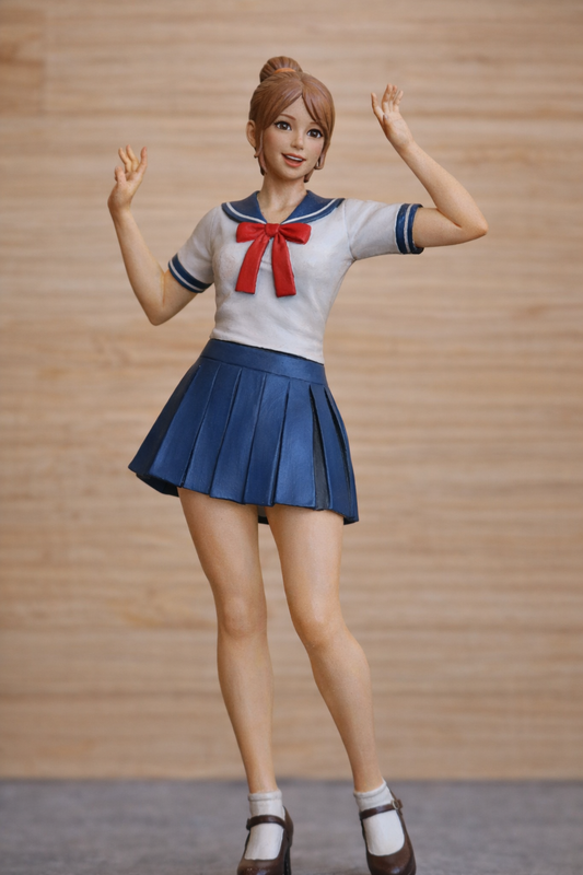 W51 – Woman Dancing at a Party Unpainted Scale Model Female Figure