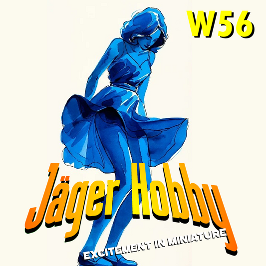 W56 – Woman Shopping on a Windy Day in short rising dress | Die-Cast Scale Model Female Figure