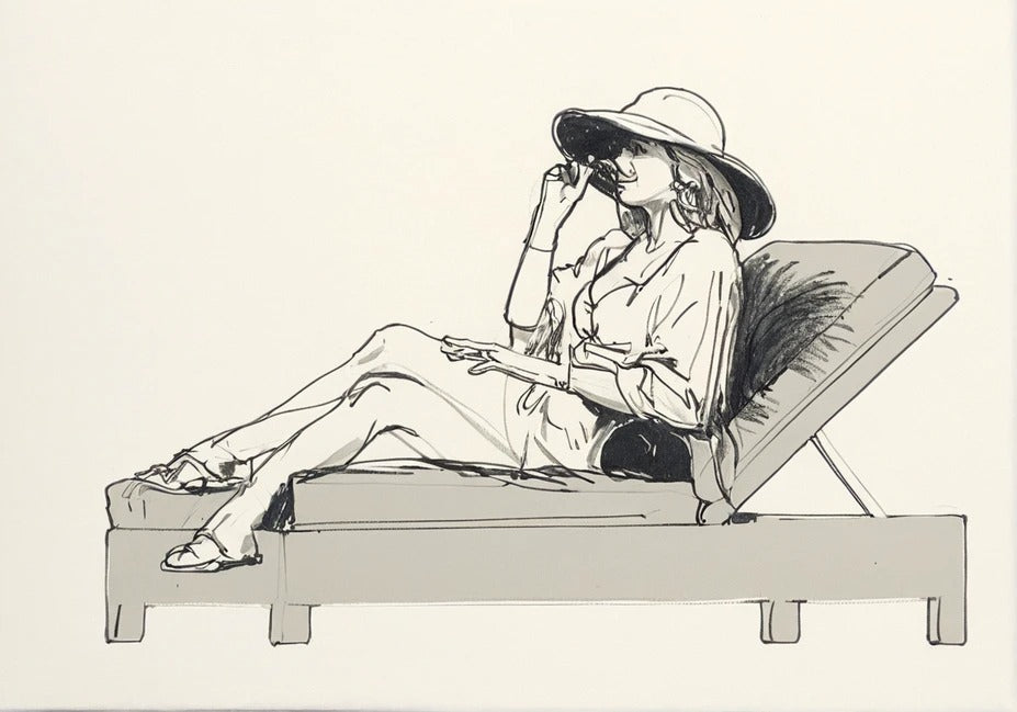 W78 Relaxed Sun Lounger Figure  Unpainted Display Model