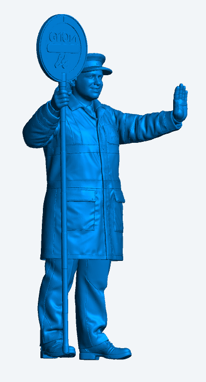 W79 Female School Crossing Patrol Officer Figure – Lollipop Lady Miniature UNPAINTED