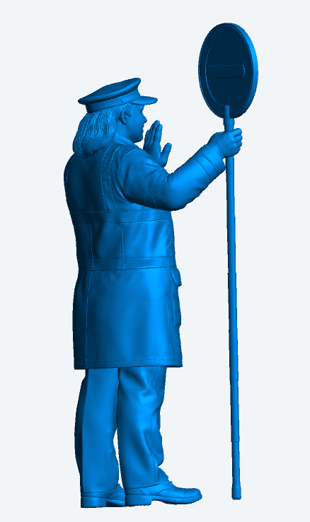 W79 Female School Crossing Patrol Officer Figure – Lollipop Lady Miniature UNPAINTED