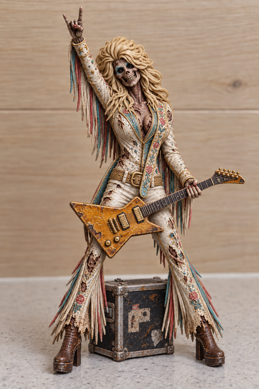 K1 – F**K JOLENE – LET’S ROCK! Undead Country Queen – Unpainted Multi-Scale Resin Figure