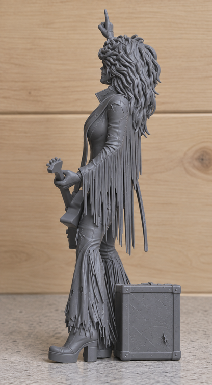 K1 – F**K JOLENE – LET’S ROCK! Undead Country Queen – Unpainted Multi-Scale Resin Figure