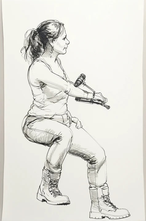 B11 Seated Female Scale Cruiser Rider Figure | Unpainted Figure